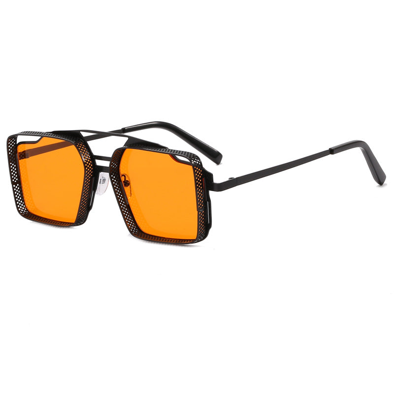 Women's square glasses with perforated, modern frame Bowlift