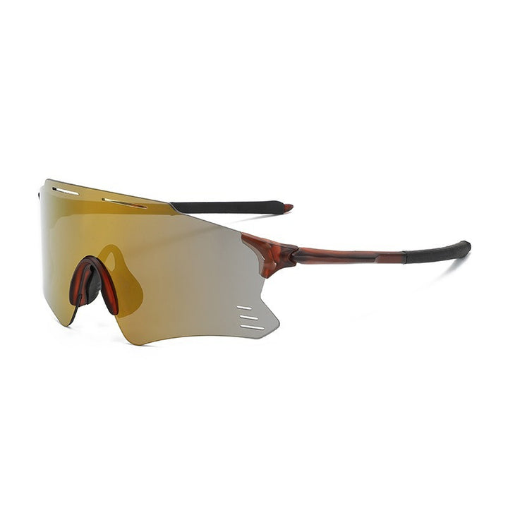 Unisex nan sporty sunglasses with a single-piece visor polarized lenses non-slip nose pad Bowlift