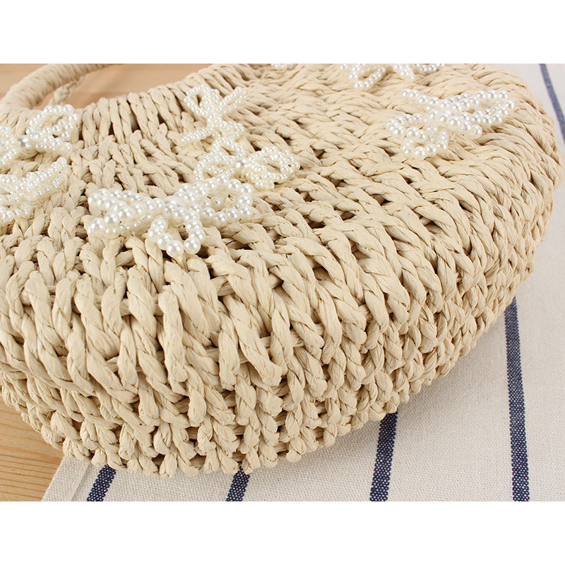 Basket bag with floral designs Bowlift