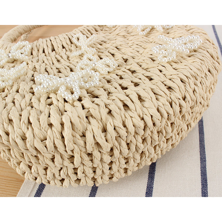 Basket bag with floral designs Bowlift