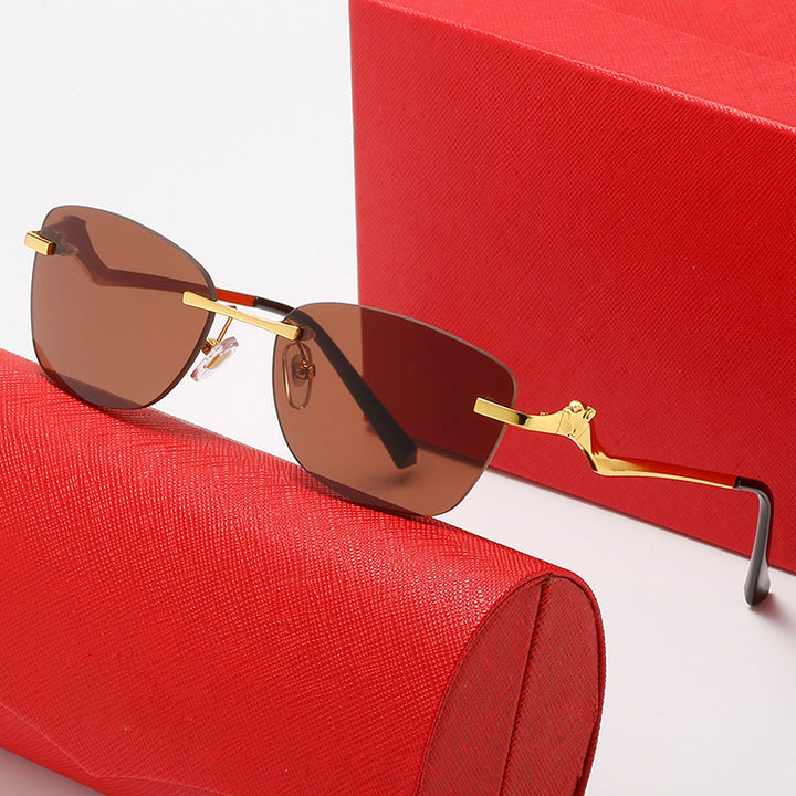Women's fashionable sunglasses with asymmetrical frame and comfortable nose pads Bowlift