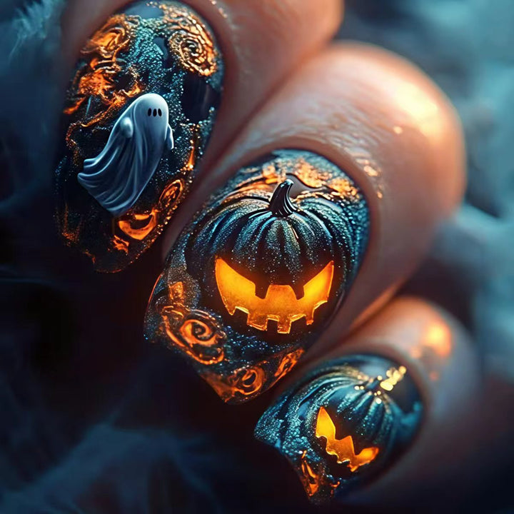 Festive Halloween-Themed 3D Nail Art Bowlift