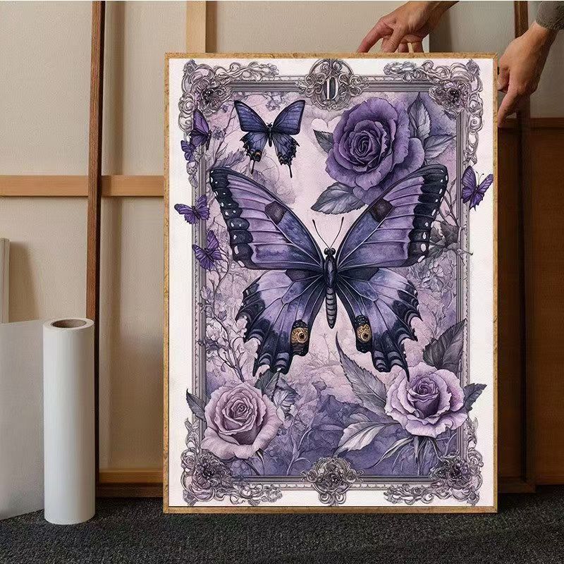 Butterfly-Themed Decorative Art Print Bowlift