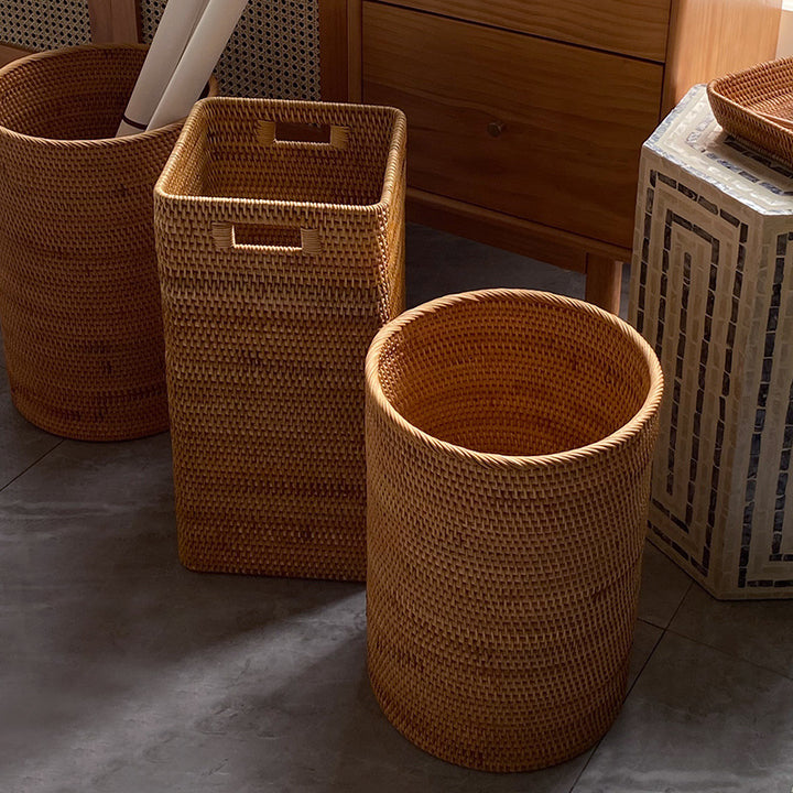 Women rectangular storage basket with practical handle Bowlift
