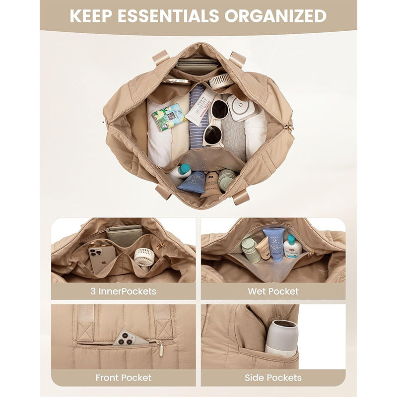 Stylish and Functional Sports Bag with Removable Cosmetic Compartment Bowlift