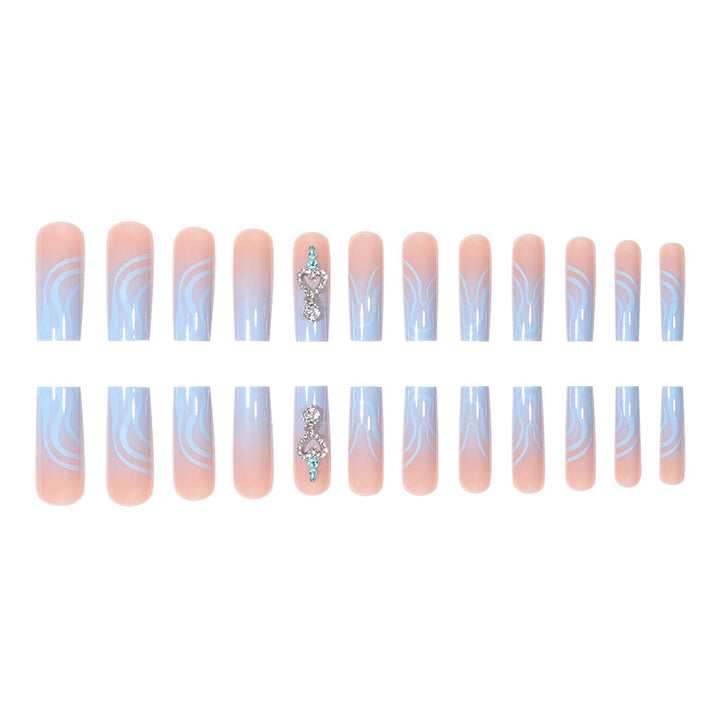 Elegantly Designed Graphic Abstract Nail Art Extensions Bowlift