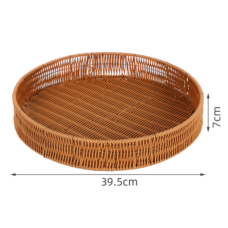 Round Artisan Woven Serving Tray Bowlift