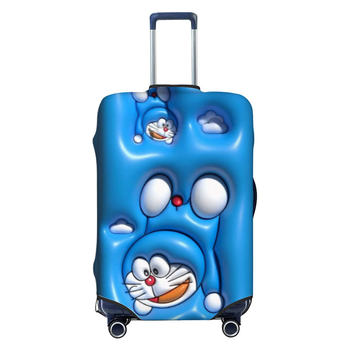 Unisex stretchable suitcase cover with impressionist landscape print and zipper for trolley with swivel wheels Bowlift