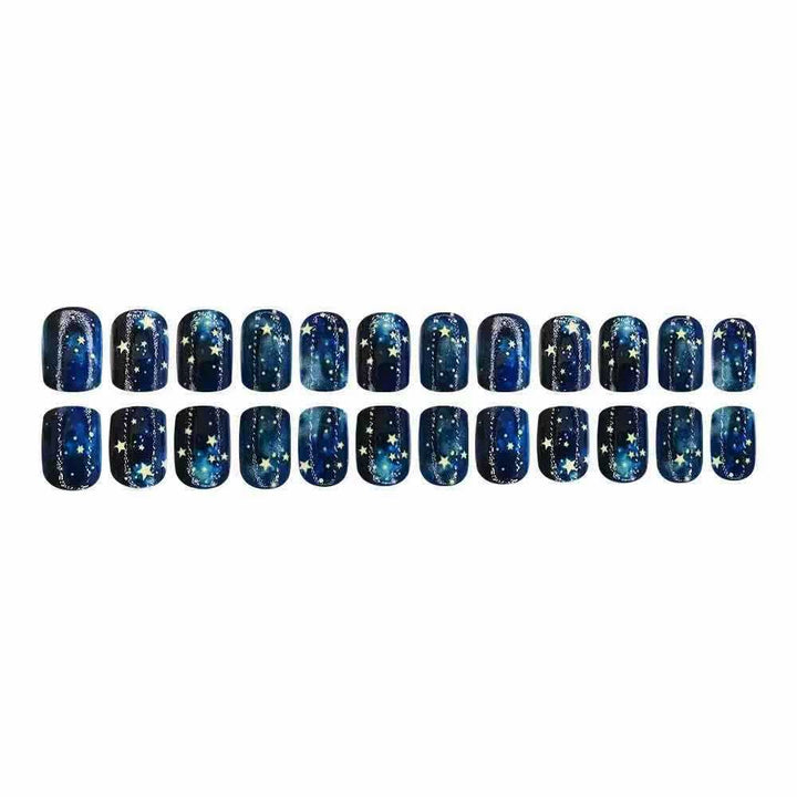 Nail art set with sparkling stars and cosmic motifs Bowlift