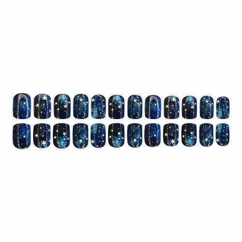 Nail art set with sparkling stars and cosmic motifs Bowlift
