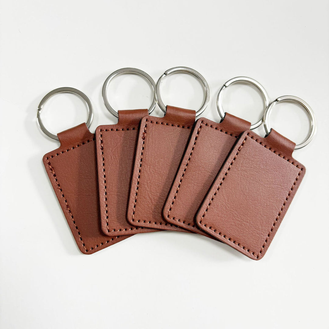 Unisex keychain made of high-quality synthetic leather with custom label Bowlift
