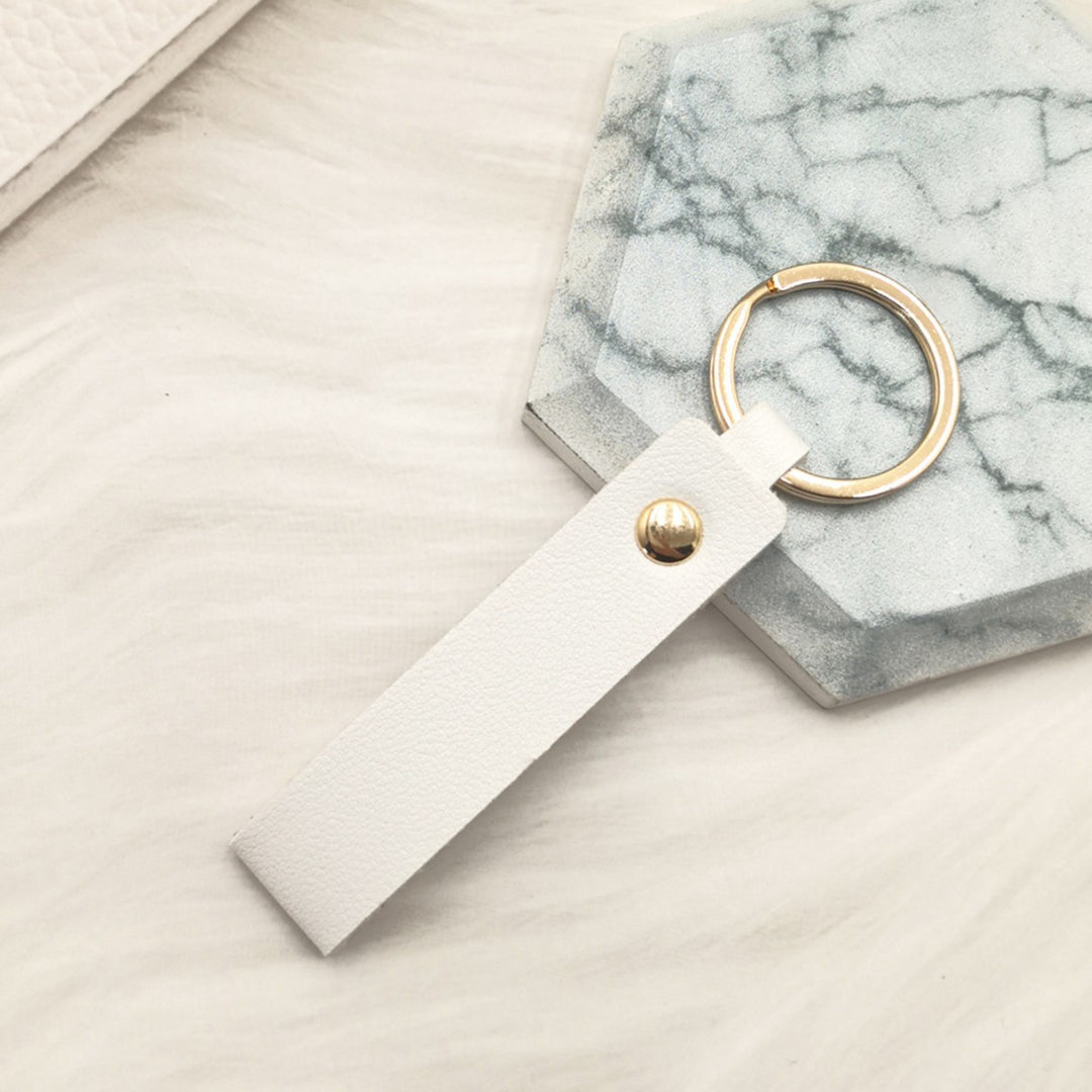 Unisex keychain with elegant artificial leather design Bowlift