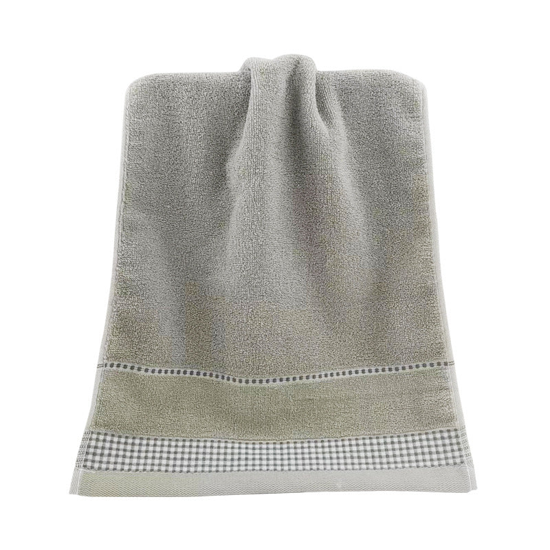 Terry Bath Towel with Fine Check Border Bowlift