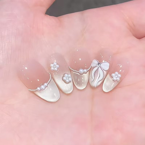 Decorative 3D Butterfly Press-On Nails Bowlift