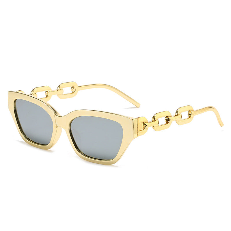Ladies fashionable Cat-Eye sunglasses with luxurious chain frame Bowlift