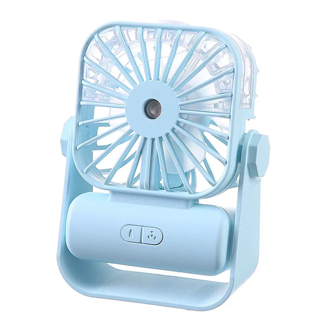 Unisex one size portable USB rechargeable mist personal desk fan with adjustable tilt angle, multiple adjustable airflow and detachable refillable reservoir Bowlift