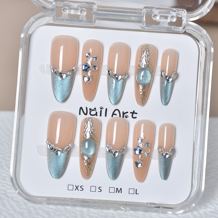 Premium Glamorous Press-On Nail Extensions Bowlift