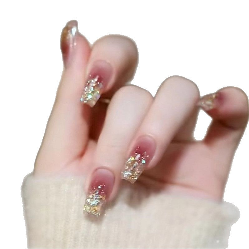 Acrylic nails with floral design and elegant tips Bowlift
