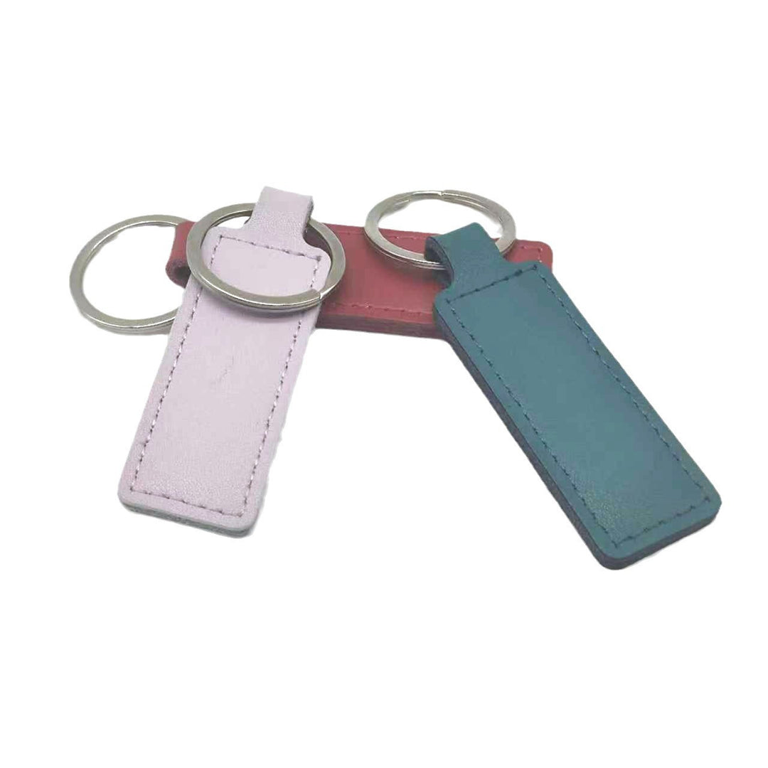 Unisex keychain with customizable faux leather Bowlift