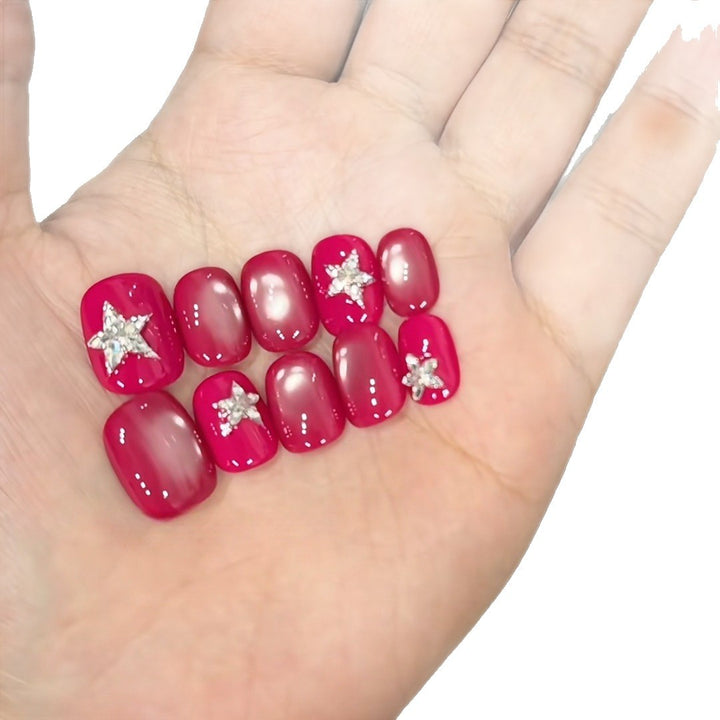 Glamorous Star-Accent Nail Tips Bowlift