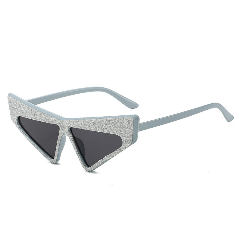 Women's futuristic sunglasses with glittering frame Bowlift