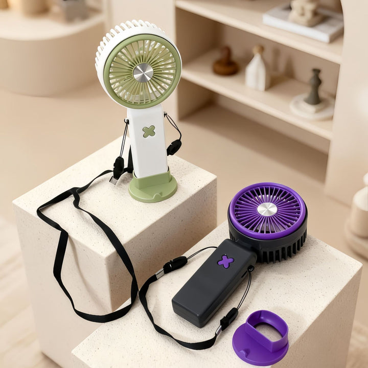 Women's Portable Hand Fan with Flexible Tilt Mechanism Bowlift