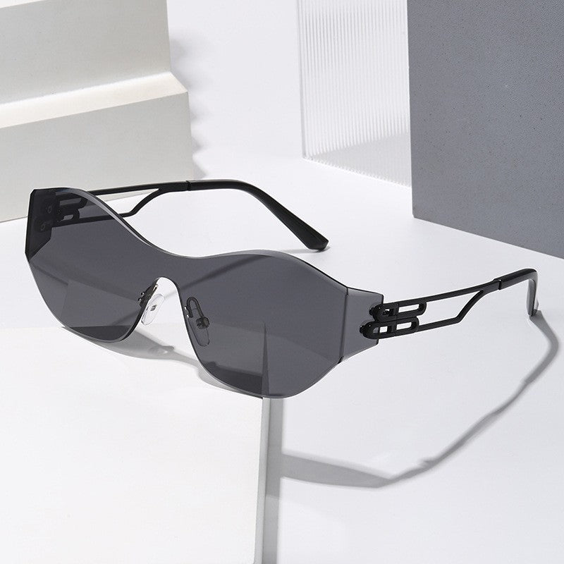 Futuristic Angular Shield Sunglasses