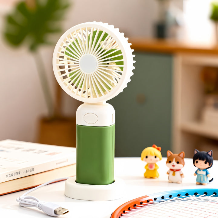 Ladies Portable Hand Fan with USB Charging Function and Ergonomic Design Bowlift
