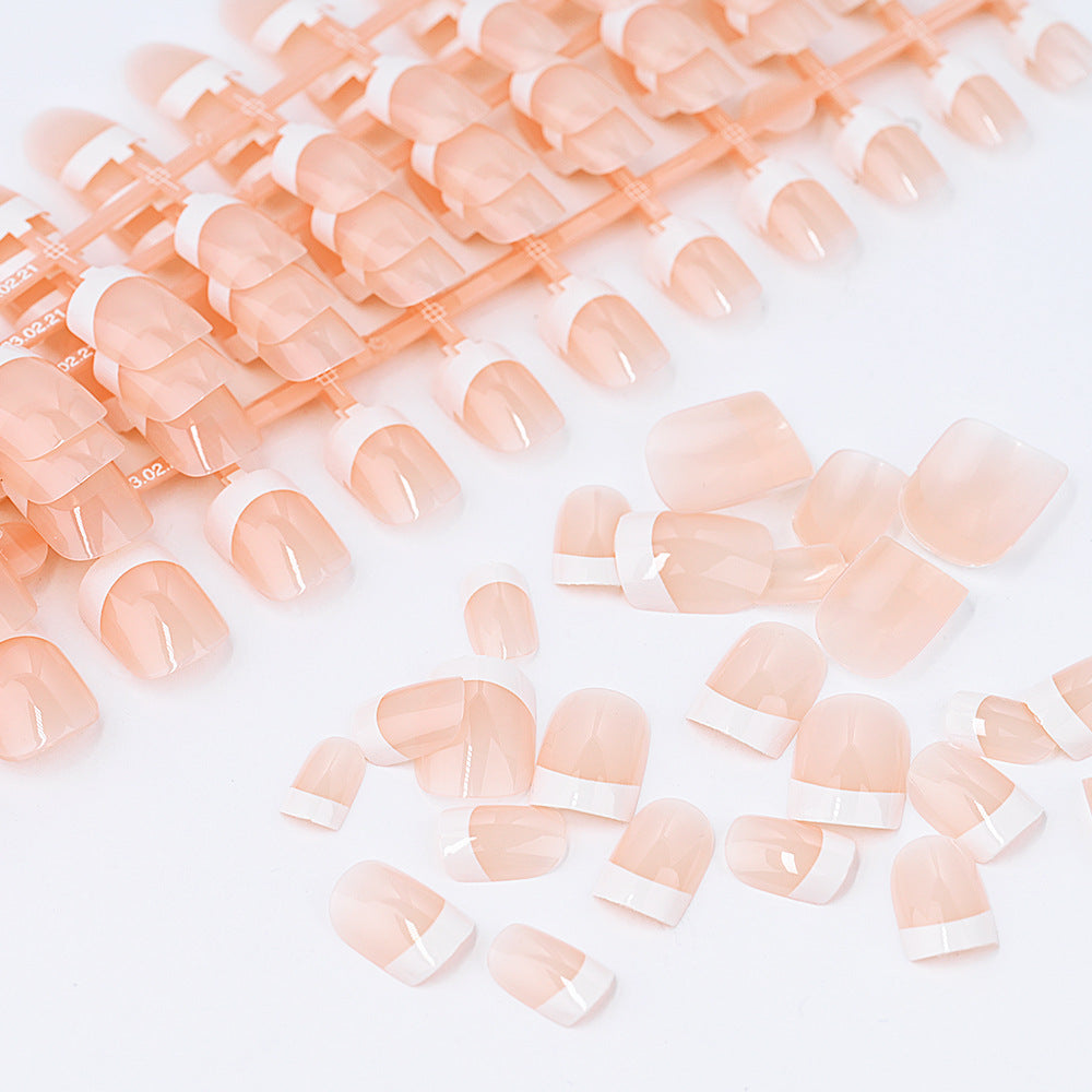 Elegant French Tip Press-On Nails Bowlift 1787228561
