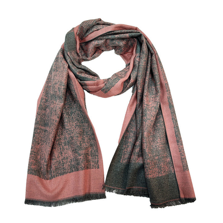 Women's Elegant and Warm Scarf with Modern Check Pattern Bowlift