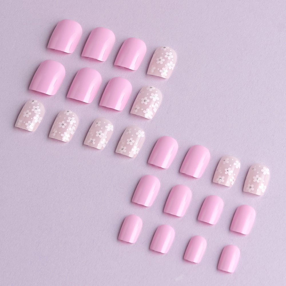 Floral Themed Press-On Nail Art Set Bowlift