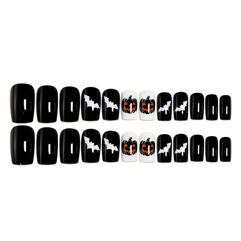 Acrylic nail set with Halloween motifs Bowlift