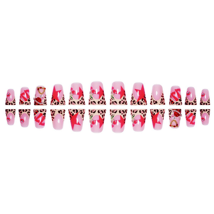 Artistic Leopard Print Press-On Nail Extensions Bowlift