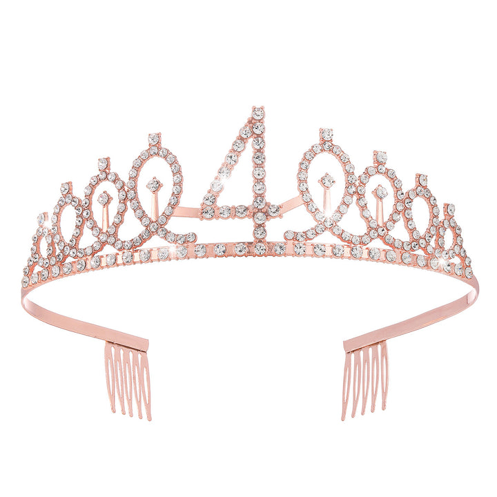 Women's Crystal-Embellished Tiara with Elegant Design Bowlift