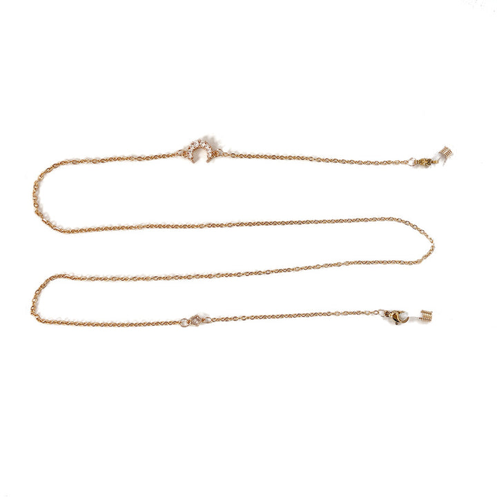 Fashionable jewelry necklace with sparkling crystals Bowlift