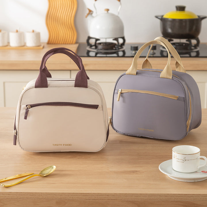 Insulated Thermal Lunch Tote Bag with Dual-Zip Compartments Bowlift