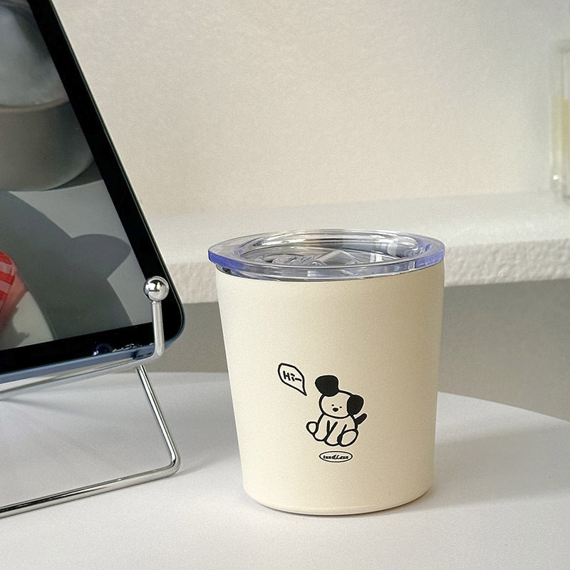 Ladies Insulated Drinking Cup with Charming Dog Design Bowlift