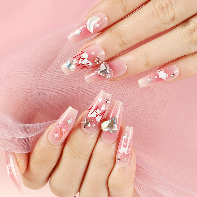 Artful Gel Nails with Glamorous Decorations Bowlift