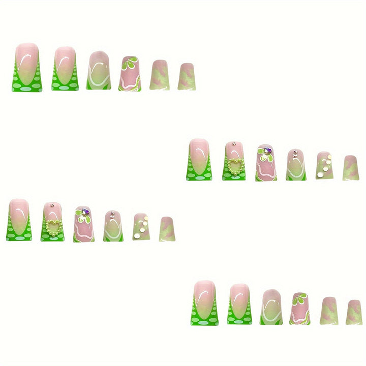 3D Floral Decorative Press-On Nails Bowlift