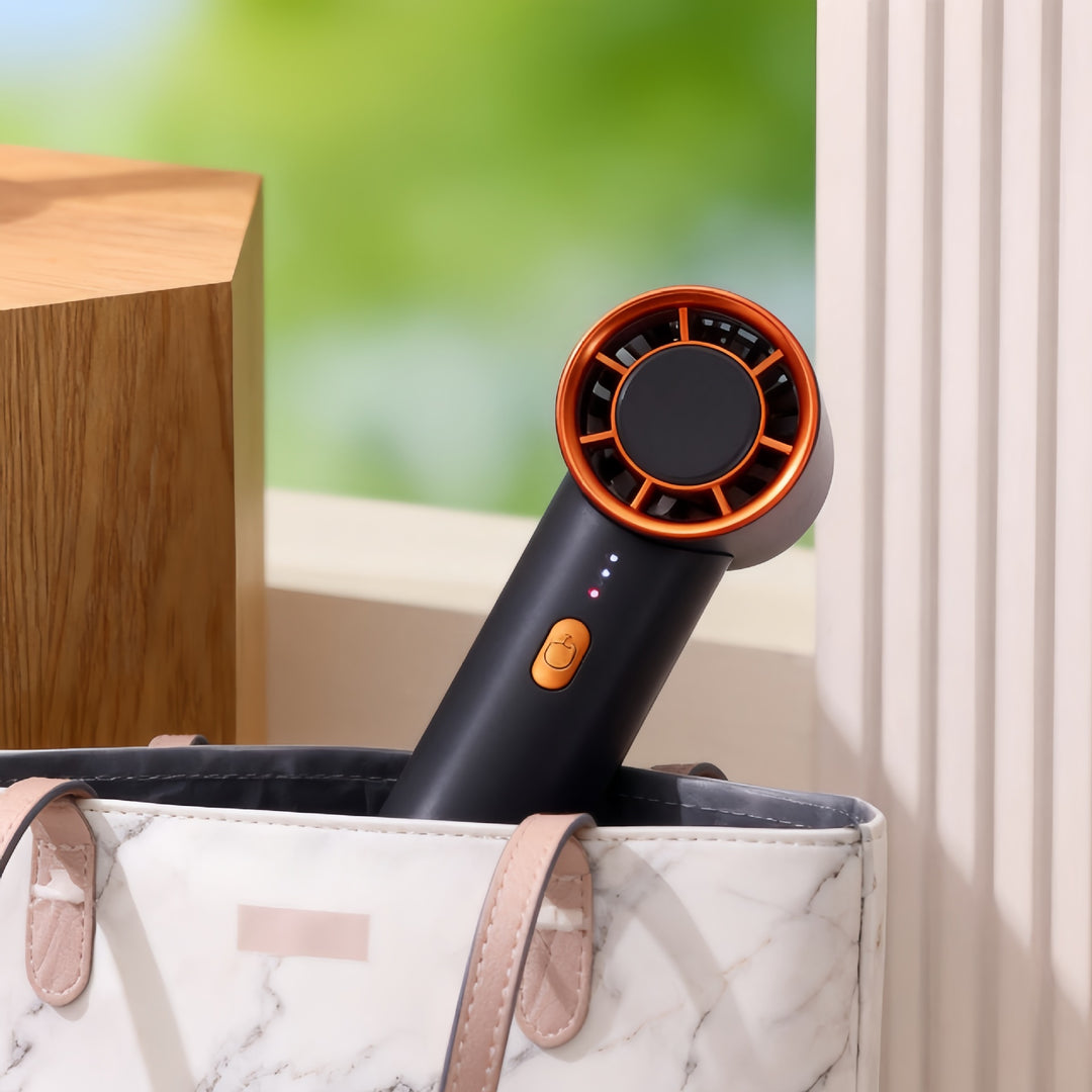 Women's Portable Handheld Fan with USB Charging Function and Flexible Design Bowlift