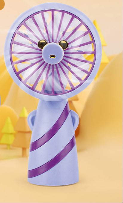Women's Handy Mini Fan in Bear Design Bowlift