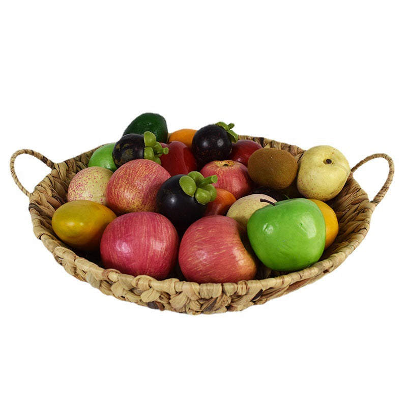 Handwoven Natural Serving Tray Set Bowlift