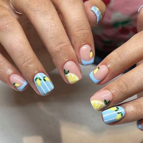 Artful Nail Art with Fruity Lemon Design Bowlift