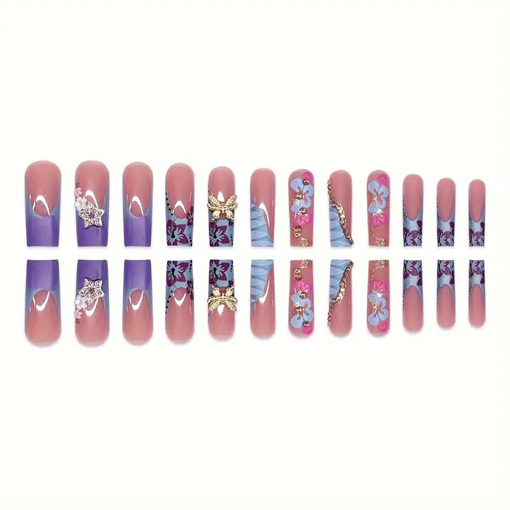 Floral 3D Nail Art Enhancements Bowlift