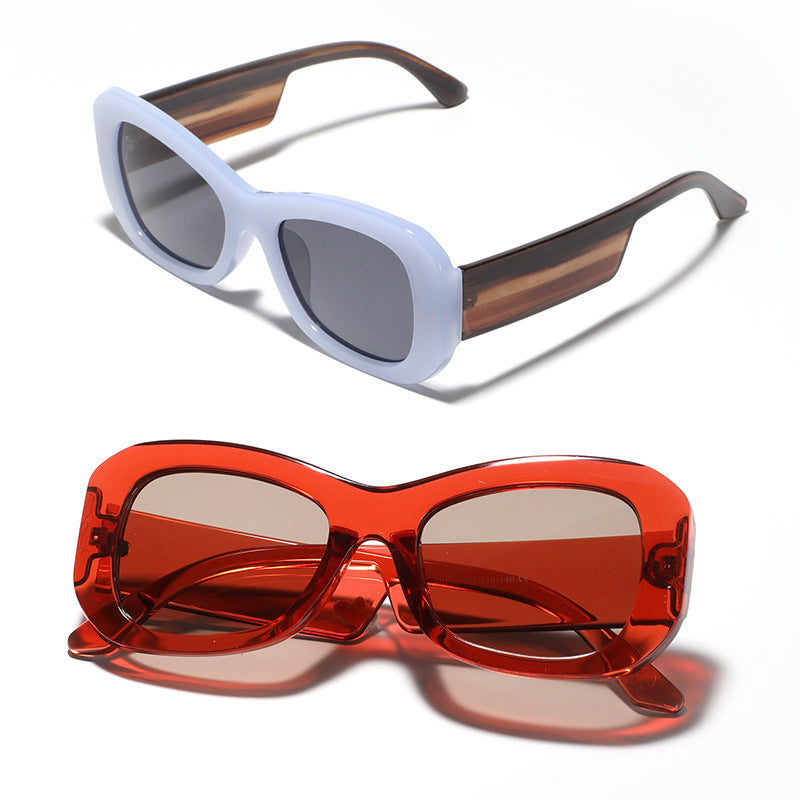 Women's modern square sunglasses with transparent frame Bowlift