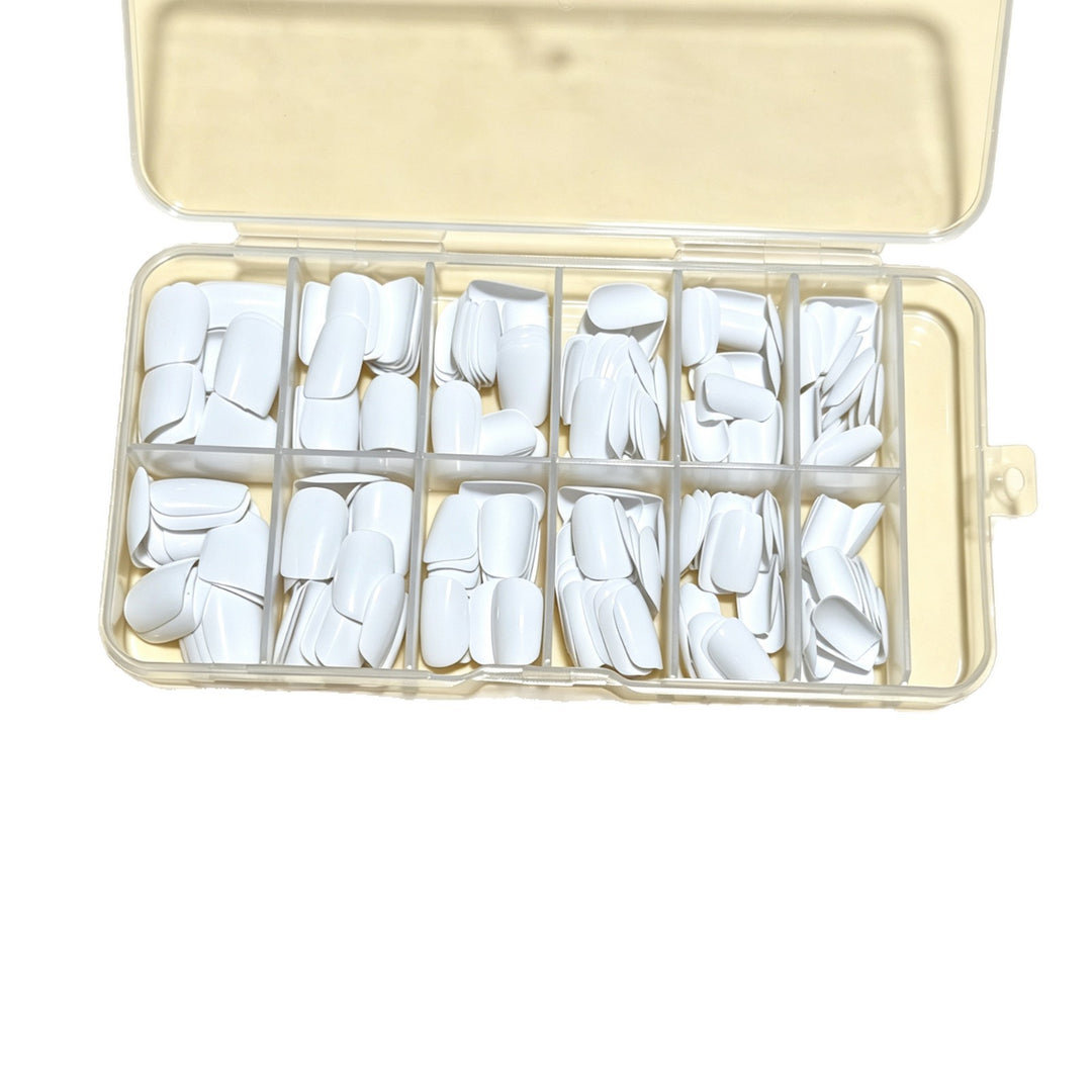 Premium White Press-On Nail Tips Bowlift