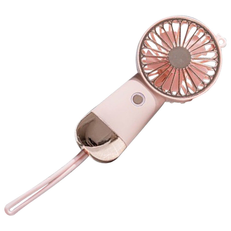 Ladies portable hand fan with USB charging function and ergonomic handle Bowlift