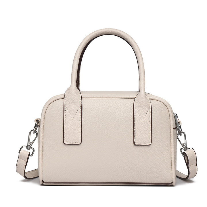 Textured Leather Mini Handheld Satchel Bowlift