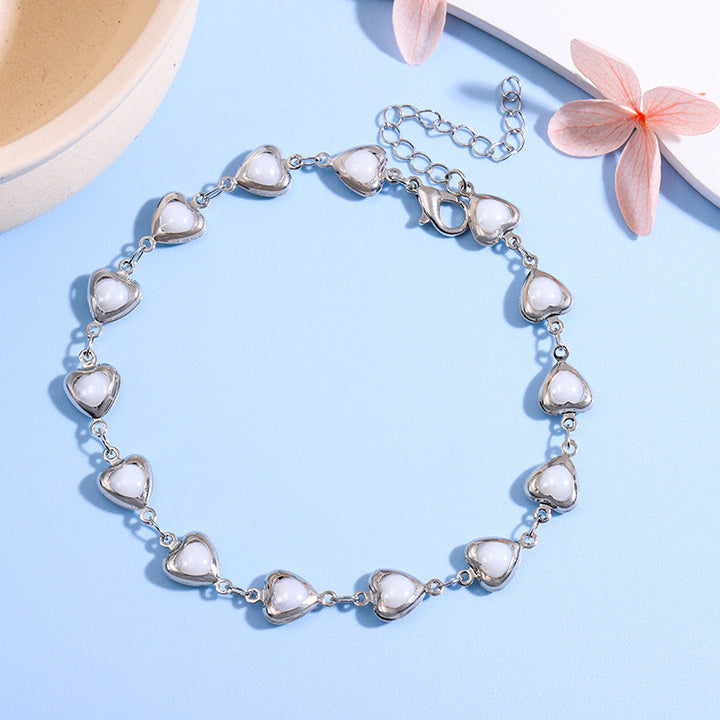 Charming Heart-Shaped Statement Bracelet Bowlift