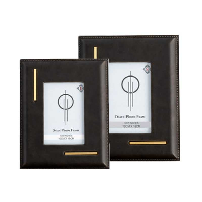 Elegant Leather Photo Frames Set